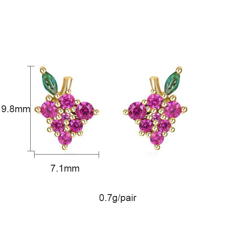 KEYOUNUO Gold Filled Stud Earrings Set For Women Ear Cuffs Colorful Zircon Dangle Hoop Earrings Fashion Party Jewelry Wholesale