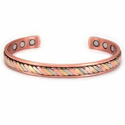 Women Tibetan Pure Copper Magnetic Healing Bracelet India Pattern Men's Spiritual Yoga Jewelry Adjustable Rope Inlay Style