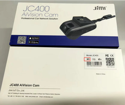 JC400P 4G GPS DashCam Live Car DVR JIMIMAX Wifi Hotspot 2 Stream Video Cut-Off Fuel 1080P Recorder Front & Inside Car Camera APP