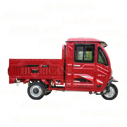 Semi-enclosed electric tricycle with shed, adult truck, farm truck, household battery car