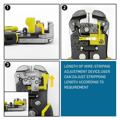 Professional Electrician Wire Tool Cable Wire Stripper Cutter Crimper Automatic Crimping Stripping Plier