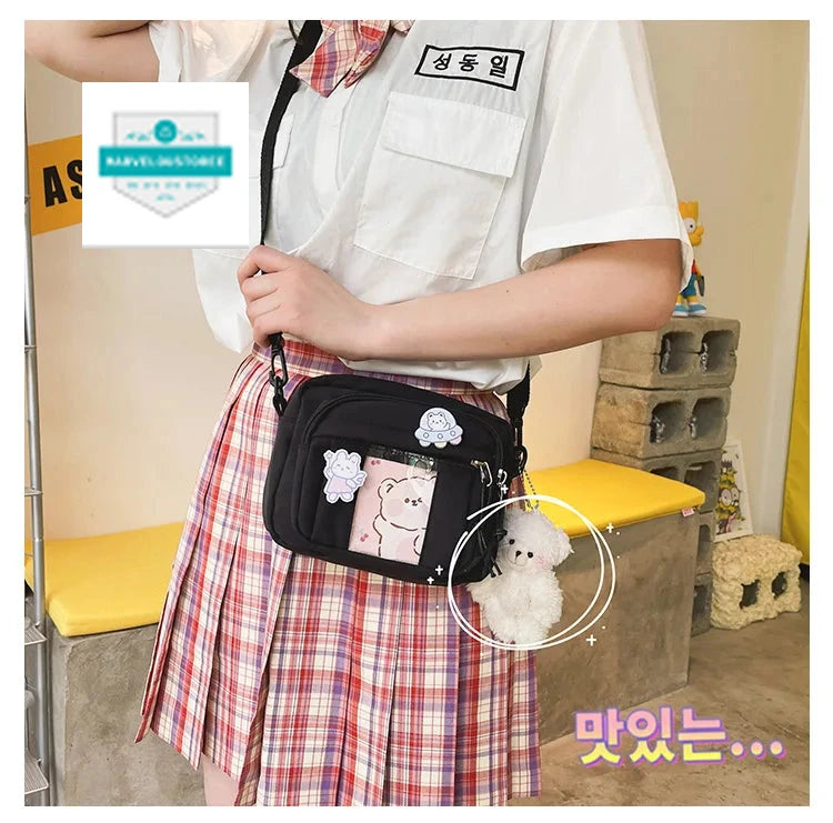 New Kawaii Bag Girls 2024 New JK Transparent Bag Small Crossbody Bag For Women Purses and Handbags Shoulder Bag Itabag Bolso