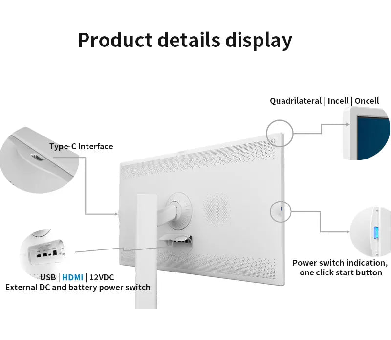 hot products 32 inch 8+128G Android12 smart interact screen built-in battery with usb wifi HDMI moveable stand hd touch Lcd tv