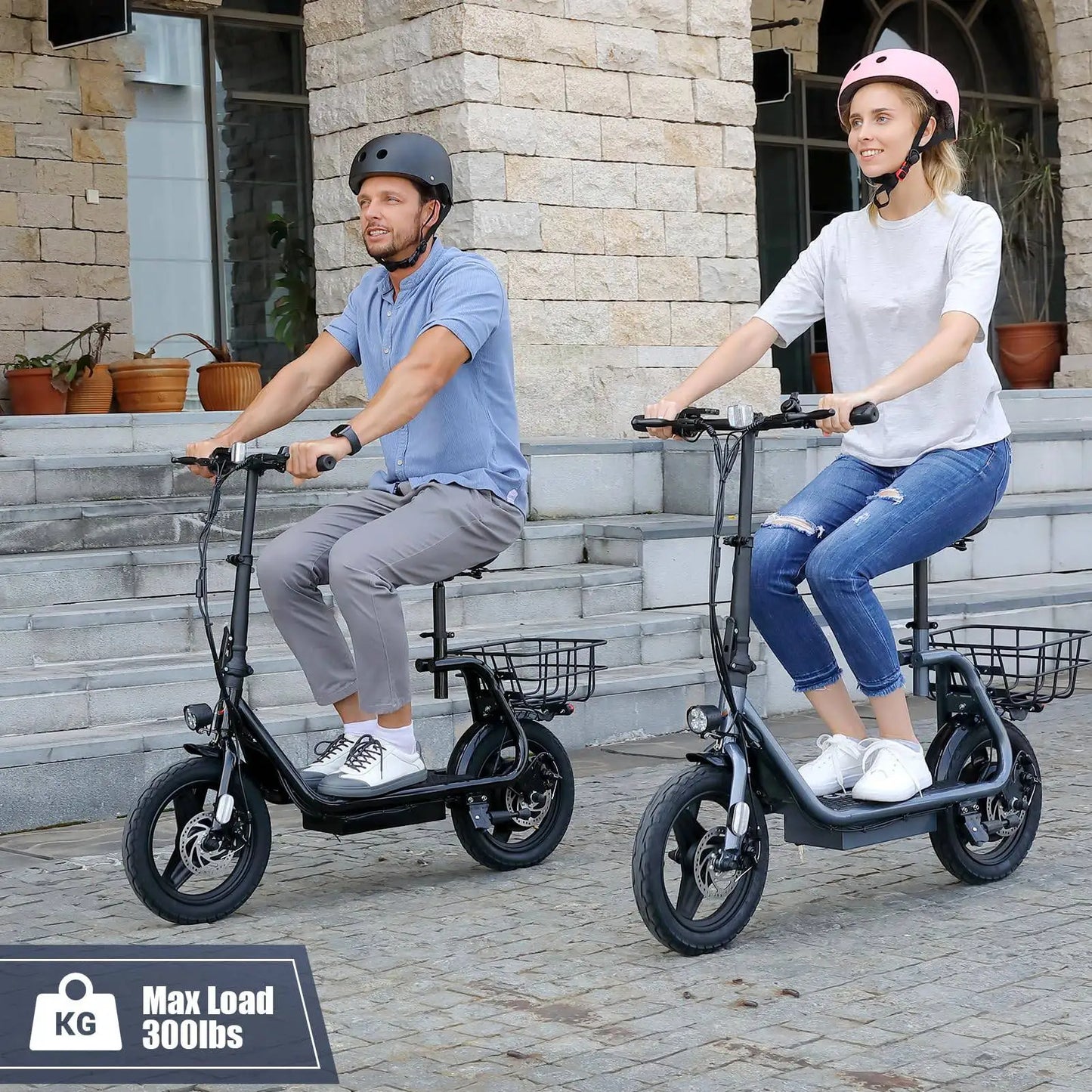 Peak 1200W Electric Scooters for Adults 14" Tire, 500Wh Battery, 30Miles Range, 20MPH Top Speed, Adjustable Electric Scooter