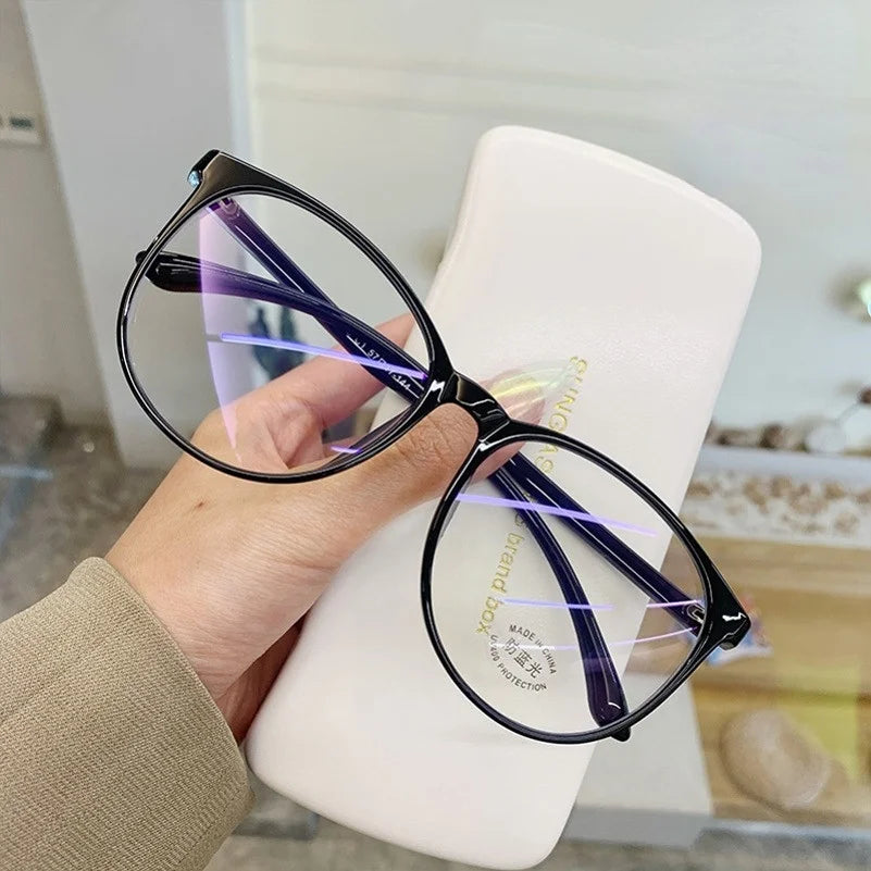 Anti Radiation Glasses for Women Retro Round Frame Fashion Eyeglasses