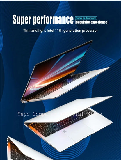 New Game Laptop 15.6-inch HD Screen Intel Celeron N5095 Windows 11 System Dual Band WiFi 16GB RAM 1TB SSD Business Office Laptop