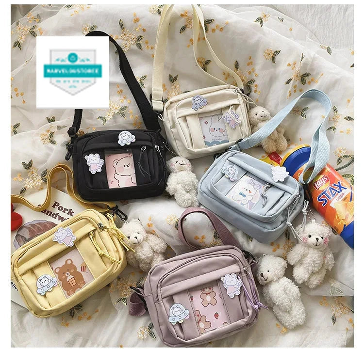 New Kawaii Bag Girls 2024 New JK Transparent Bag Small Crossbody Bag For Women Purses and Handbags Shoulder Bag Itabag Bolso