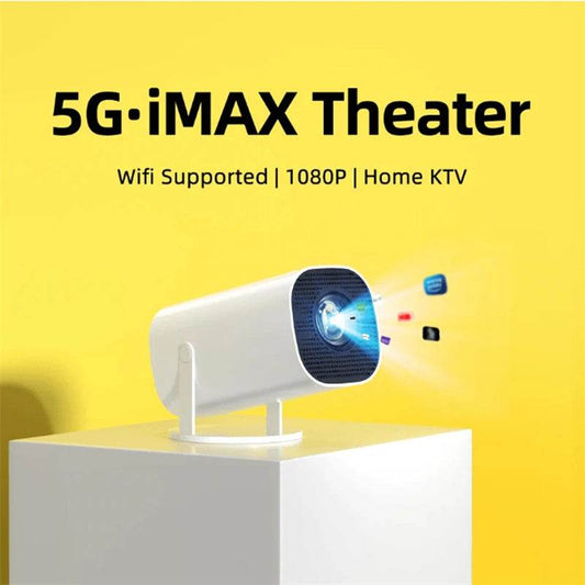 Portable HD Intelligent Projector 5G·iMAX Theater WiFi 1080P Autofocus Both Living Room Bedroom Create Private Cinema Projector - MarvelouStoree