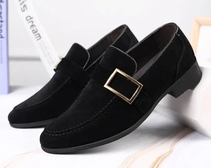 Spring New Mens Casual Business Shoes Loafers Men Dress Shoes Faux Suede Driving Shoes Fashion Formal Shoes for Men Sneakers