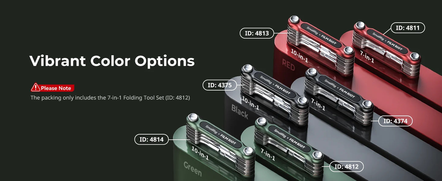 SmallRig Foldable Screwdriver Kit x FILM RIOT 7-in-1 Folding Wrench Set with Multiple Angle Positioning Metal Universal Kit 4812