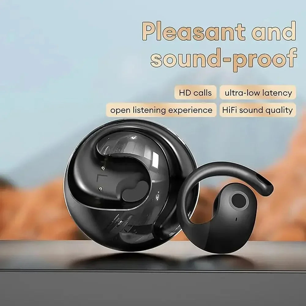 OWS Wireless Headphones Bluetooth Headset with Mics HiFi Stereo Sound Earphones Smart Touch Sports Waterproof Earbuds for phone