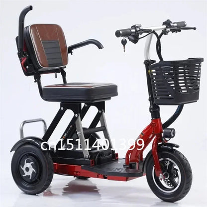 48v 350W 20AH 40KM Electric Trike Leisure Foldable Electric Tricycle Super Load-Bearing Adult Mini Portable Electric Vehicle