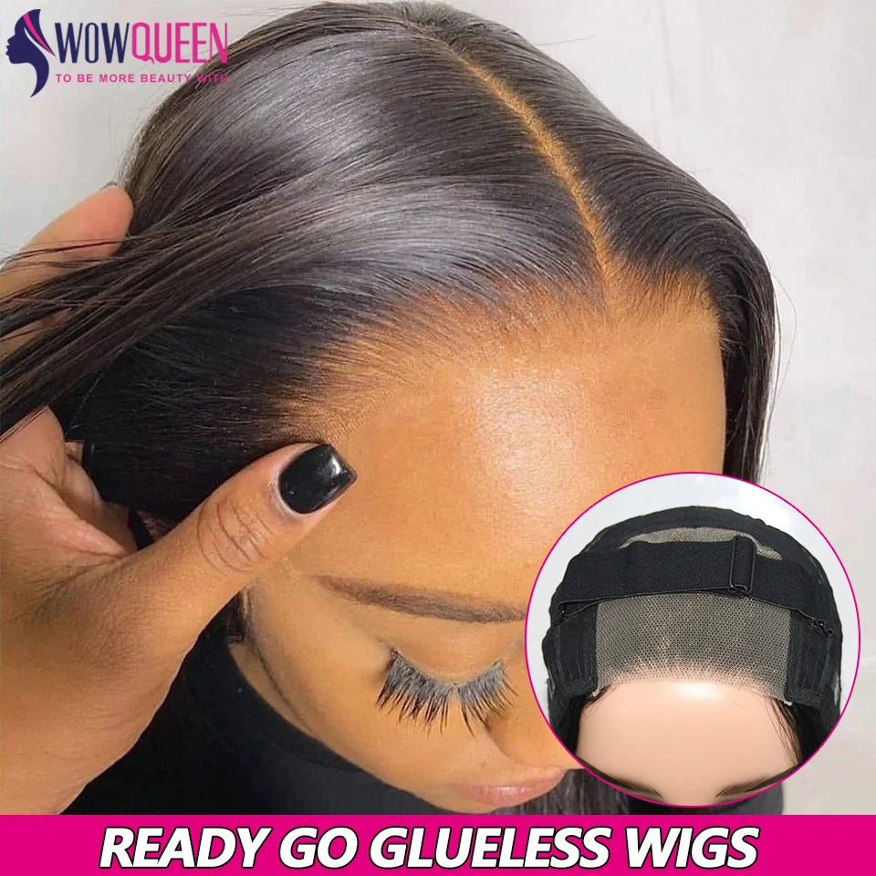 Easy Go Bob Wig Glueless Wig Human Hair Ready To Wear Straight Bob Hair Wig Human Hair 30 32 Inch Pre Cut Lace 4x4 Closure Wig