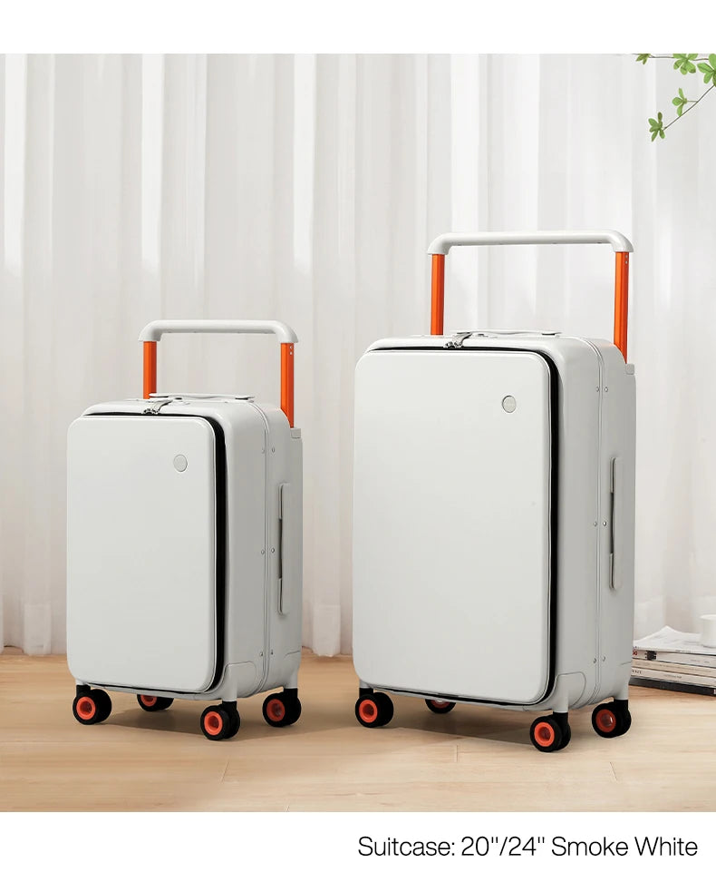 Mixi New Design Wide Handle Suitcase Men Carry-On Luggage Women Travel Trolley Case 20 Inch Cabin PC Aluminum Frame M9275