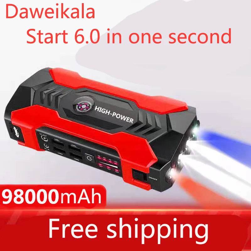 12V98000mAh Car Jump Starter Starting Device Battery Power Bank Jumpstarter Auto Buster Emergency Booster Car Charger Jump Start - MarvelouStoree