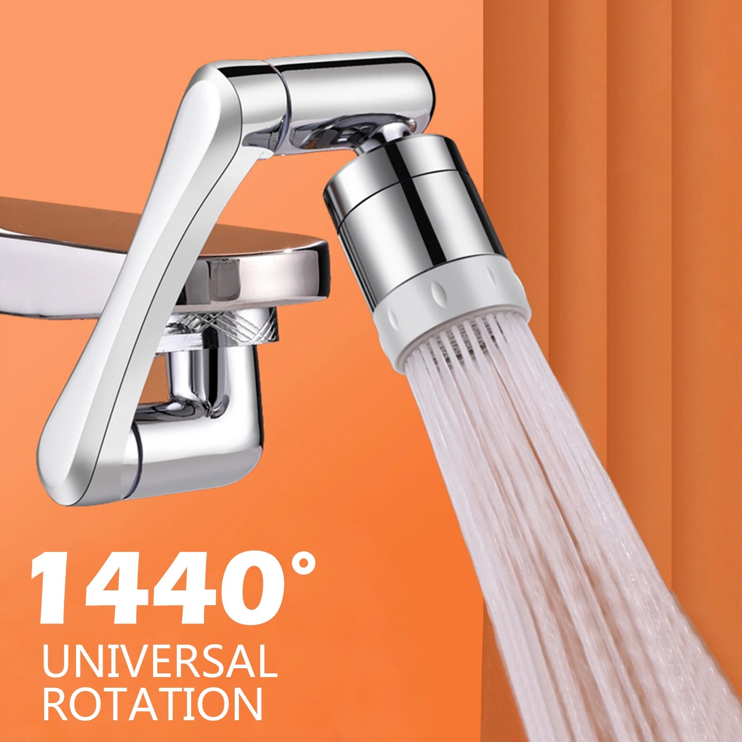 Dual Mode 1440° Rotation Faucet Aerator Splash Kitchen Tap Extend Water Nozzle Faucet 22/24mm Adaptor Faucet Bubbler Robotic Arm