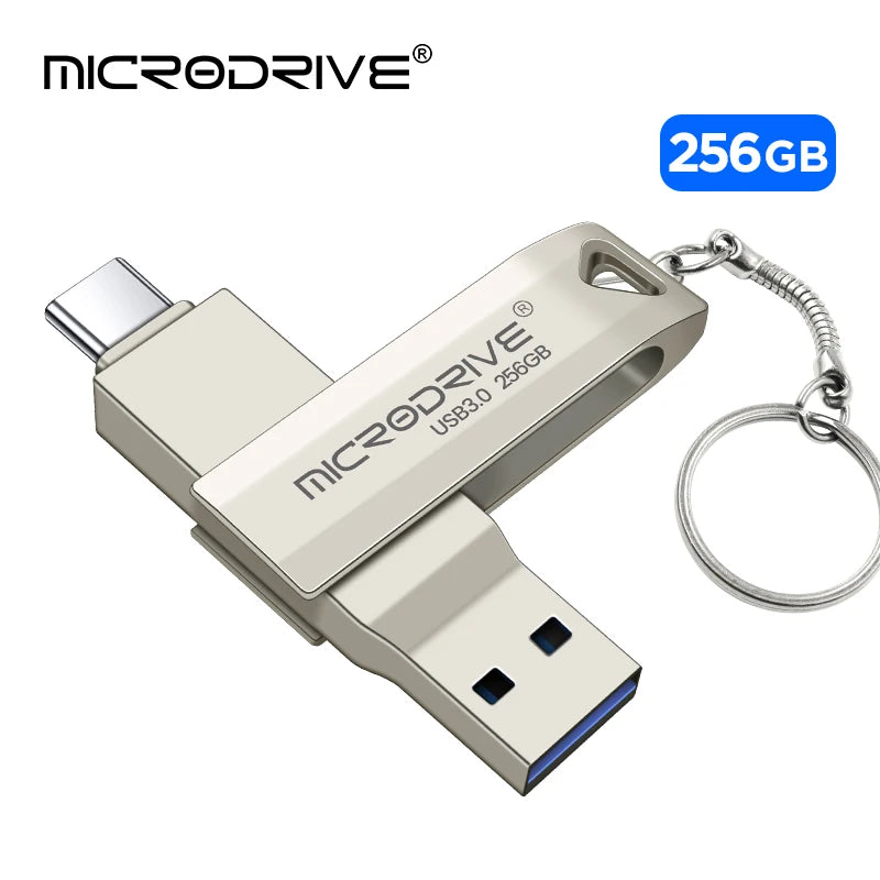 2 in 1 Usb 3.0 OTG USB-C Flash Pen Drive Metal Memory Stick flash Disk 64GB 128GB 256G USB3.0 Dual C Pendrive