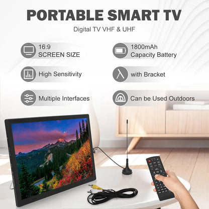 1080P Digital TV ATSC High Sensitivity Widescreen Television, USB, Digital Tuner, AV in/Out, Display