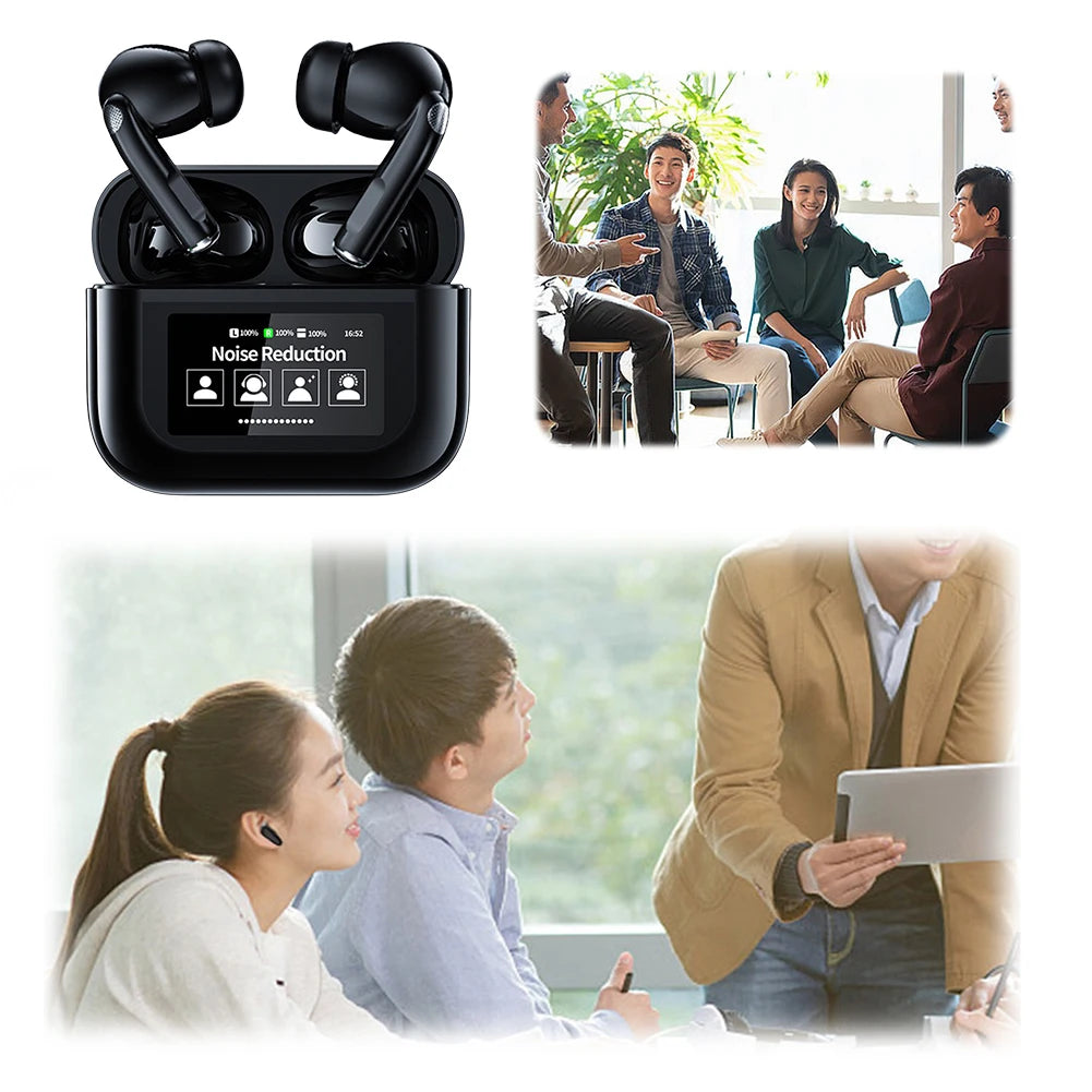 Wireless BT5.4 Real Time Translator Earbuds ANC Noise Cancelling 144 Languages Instant Quick Translated Translation Accuracy 99%