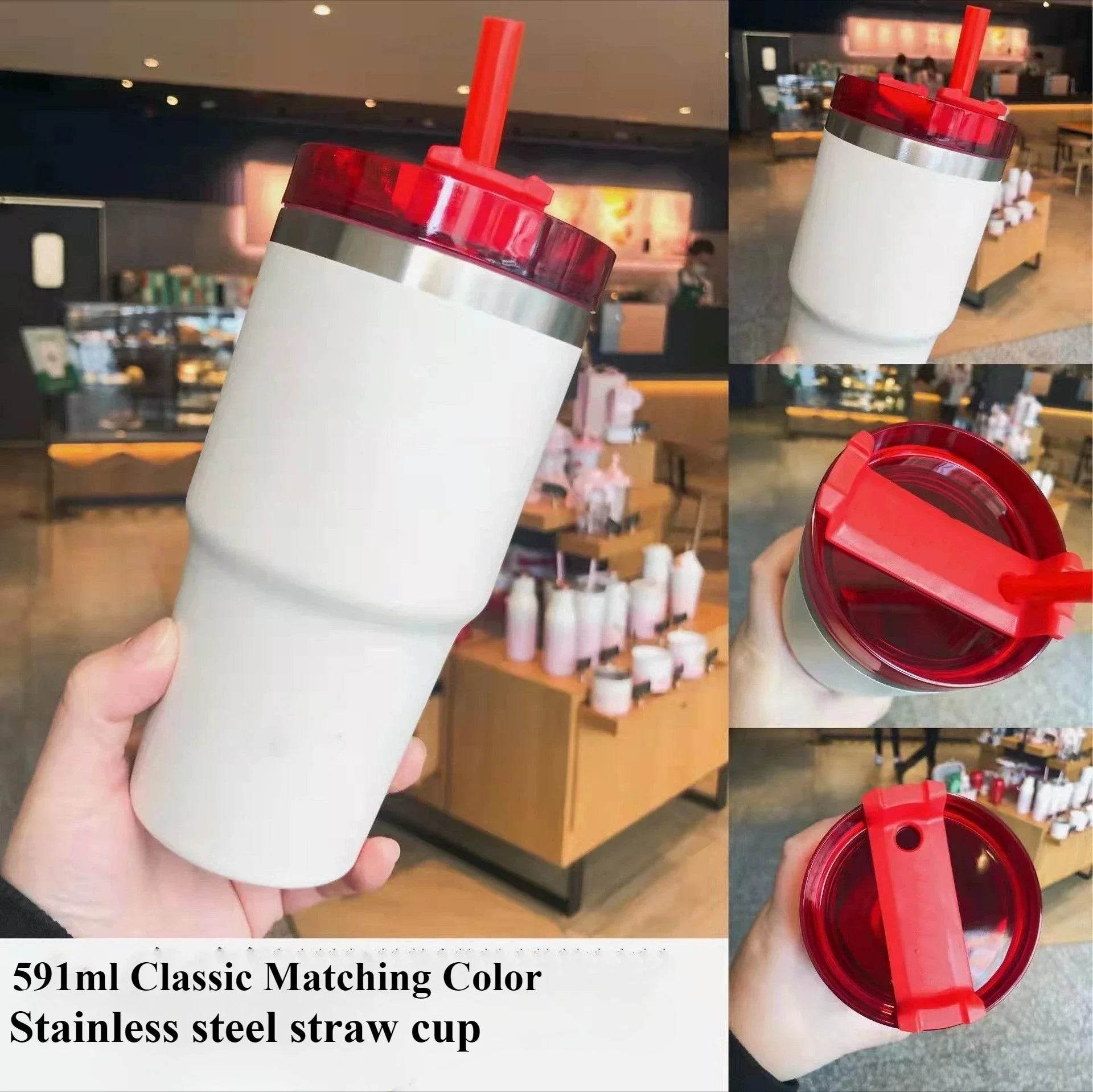 2024 NEW Latest Starbuck Ice Cup Car Cup 304 Stainless Steel Water Cup 20OZ Large Capacity Beer Cup Insulation and Cooling - MarvelouStoree