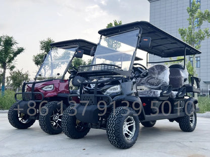 2023 New Tourist Golf Carts Four-Whee 4 Seat 48V 72V Vehicle Street Legal Electric Golf Cart 6 Seater Lithium Battery Golf Car