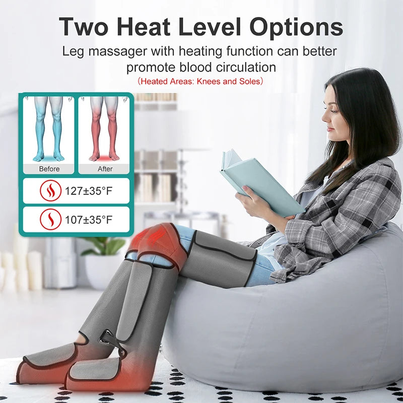 Nekteck Foot Air Pressure Leg Massager Promotes Blood Circulation Muscle Relaxation Shiatsu Airbag Calf Thigh Body Massager