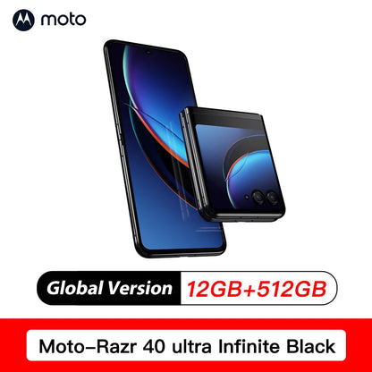 Global Version Motorola Moto Razr 40 Ultra 12G 512G Snapdragon 8 Gen 1 Folding Screen 5G Smart Phone 3800mAh 30W 6.9' NFC OTA