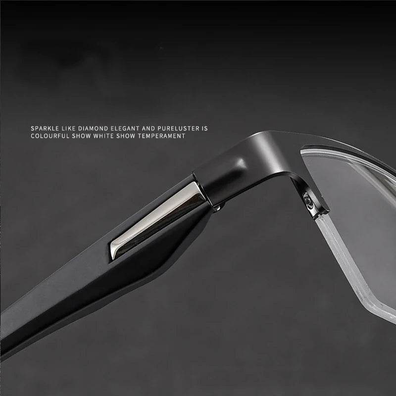 Vintage Near Sight Glasses Unisex Men Half-frame Anti Blue Light Business Eyeglasses Finished Optical Myopia Eyewear Diopter - MarvelouStoree