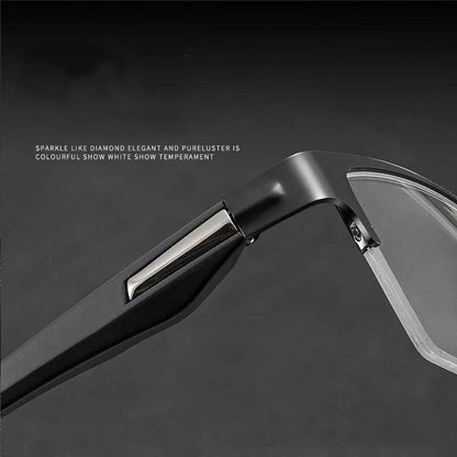 Vintage Near Sight Glasses Unisex Men Half-frame Anti Blue Light Business Eyeglasses Finished Optical Myopia Eyewear Diopter - MarvelouStoree