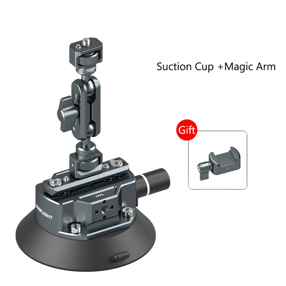 New Hand Pump Car Suction Cup Phone Action Camera Holder W NATO 360 Adjustable 1/4" 3/8"  for Gopro Insta360 DSLR Action Camera