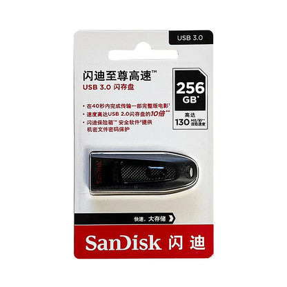 SanDisk Ultra USB Flash Drive 256GB 128GB 64GB Flashdisk 32GB 512GB USB 3.0 Pen Drive 130MB/s USB Stick for PC/Notebook U Disk