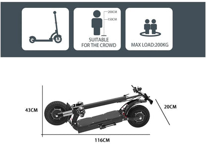 X700 75KM/H Fast Speed Electric Scooter 3200W Dual Motor Electric Scooter 60V 20AH 45° Climbing Angle for Adults 70KM Max Range