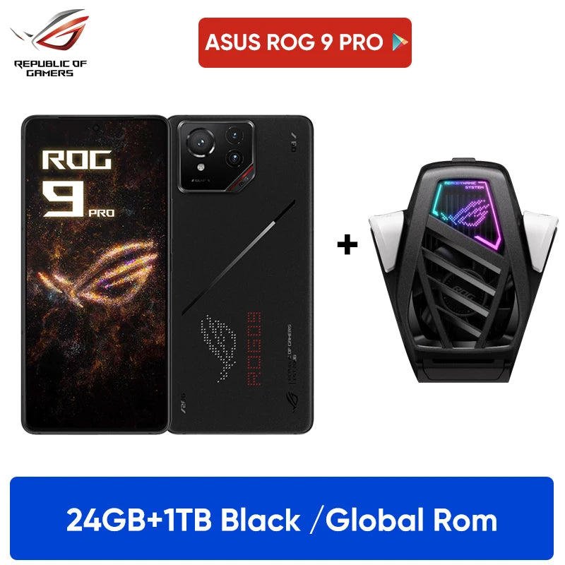 ASUS ROG Phone 9&9pro Gaming Phone Snapdragon Supreme Edition Matrix Liquid Cooling 185HZ Samsung E6 Gaming Screen