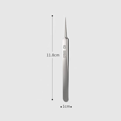 New Ti Alloy No. 8 Cell Pimples Blackhead Remover Clip Tweezers Beauty Salon Special Closing Artifact Acne Needle Skincare Tools