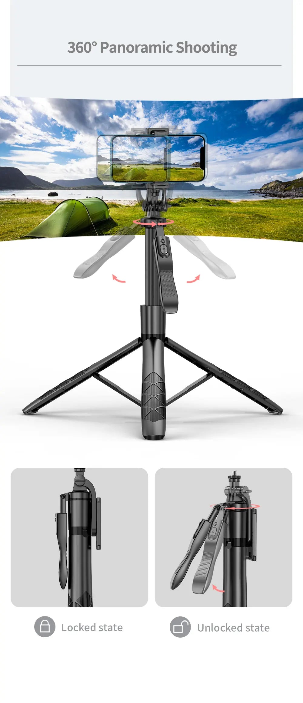 Selfie Stick with Stabilizer Auto Face Tracking Tripod for Mobile Wireless Selfie Stick Tripod Handheld Gimbal Stabilizer