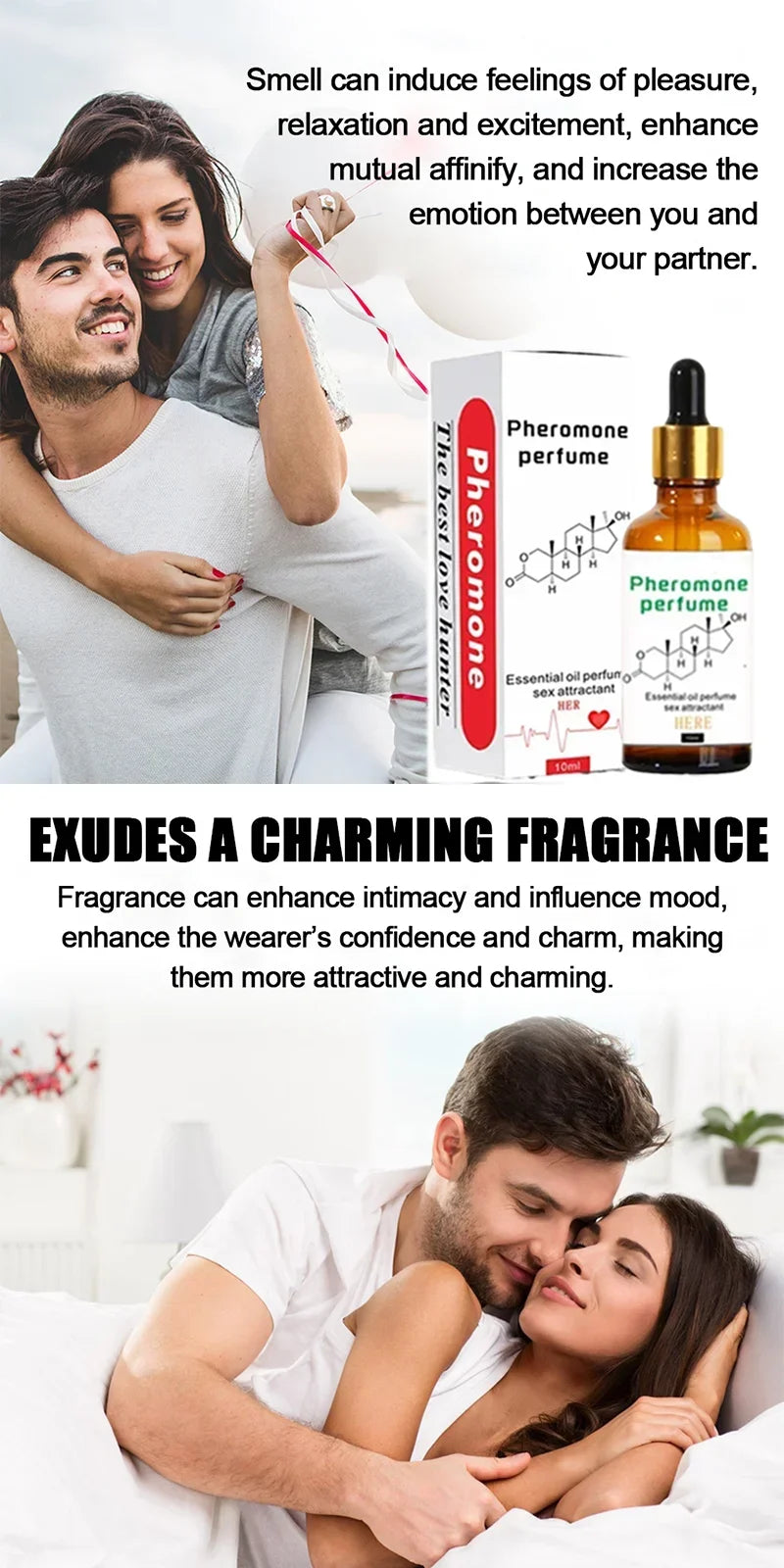 Pheromone Perfume for Sexual Flirting Essential Oil Long Lasting Fragrance for Men and Women