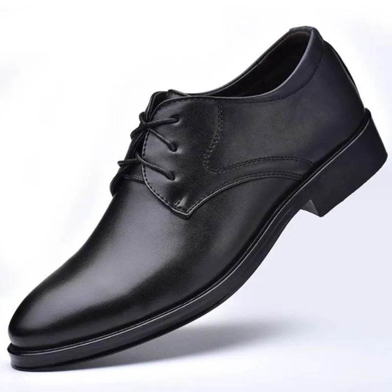 Men's Shoes Black Leather Formal Shoes for Men Oxfords Male Wedding Party Office Business Shoe Man zapatos de hombre Plus Size - MarvelouStoree