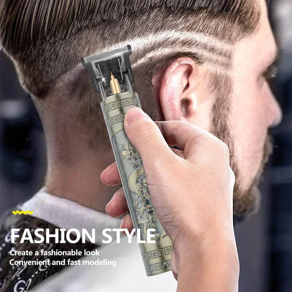 Professional T9 Vintage Electric Rechargeable Hair Clipper Machine Hair Barber Trimmer For Men Hair Cutting - MarvelouStoree