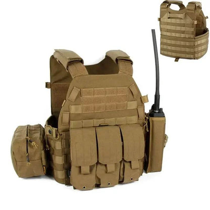 6094 Military Combat Army Wargame VestNylon Pouch Molle Gear Tactical Vest Body Armor Hunting Plate Carrier Airsoft Accessorie