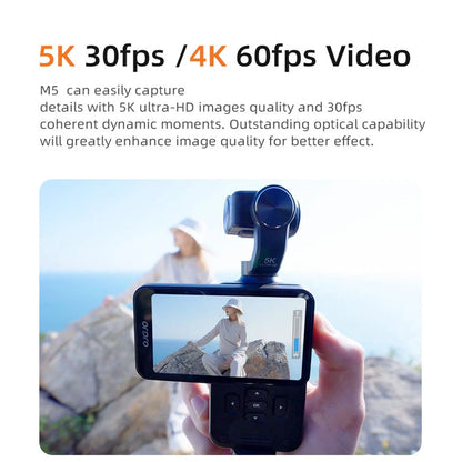 ORDRO M5 Handheld Pocket Digital Camera 5K Camcorder 3-Axis Gimbal Stabilization Face Tracking for Photographs Vlog Videos