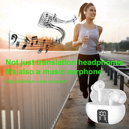 M10 Translation Earphones 144 Languages Instant Translated Smart Voice Wireless Bluetooth Travel Translator Headset 2024 Newest