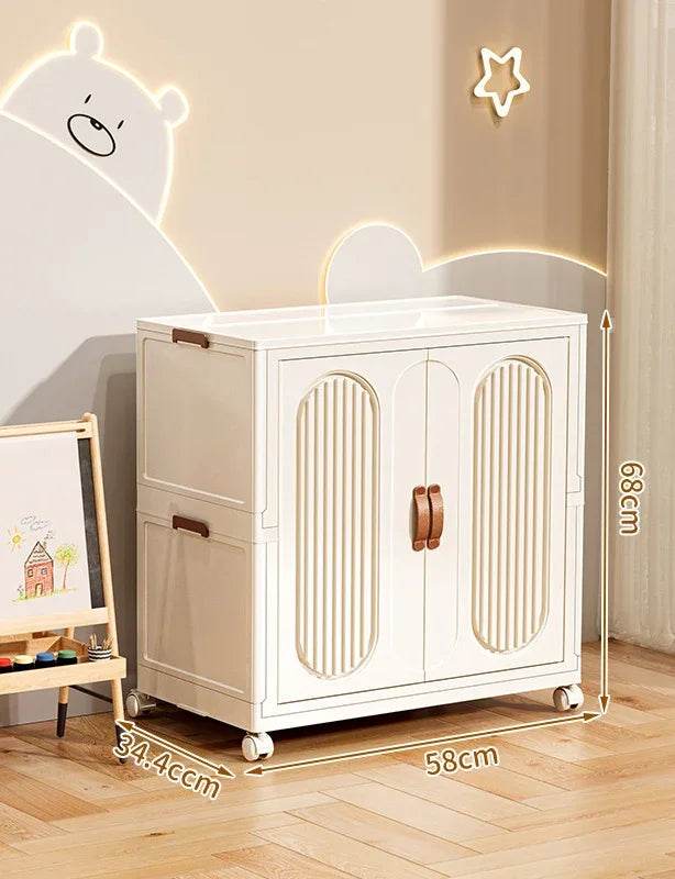 Children's Wardrobe Bedroom Closet Cabinet Baby Storage Box Toy Clothes Organizer Locker Folding Sorting Partition Wardrobe ﻿﻿ - MarvelouStoree