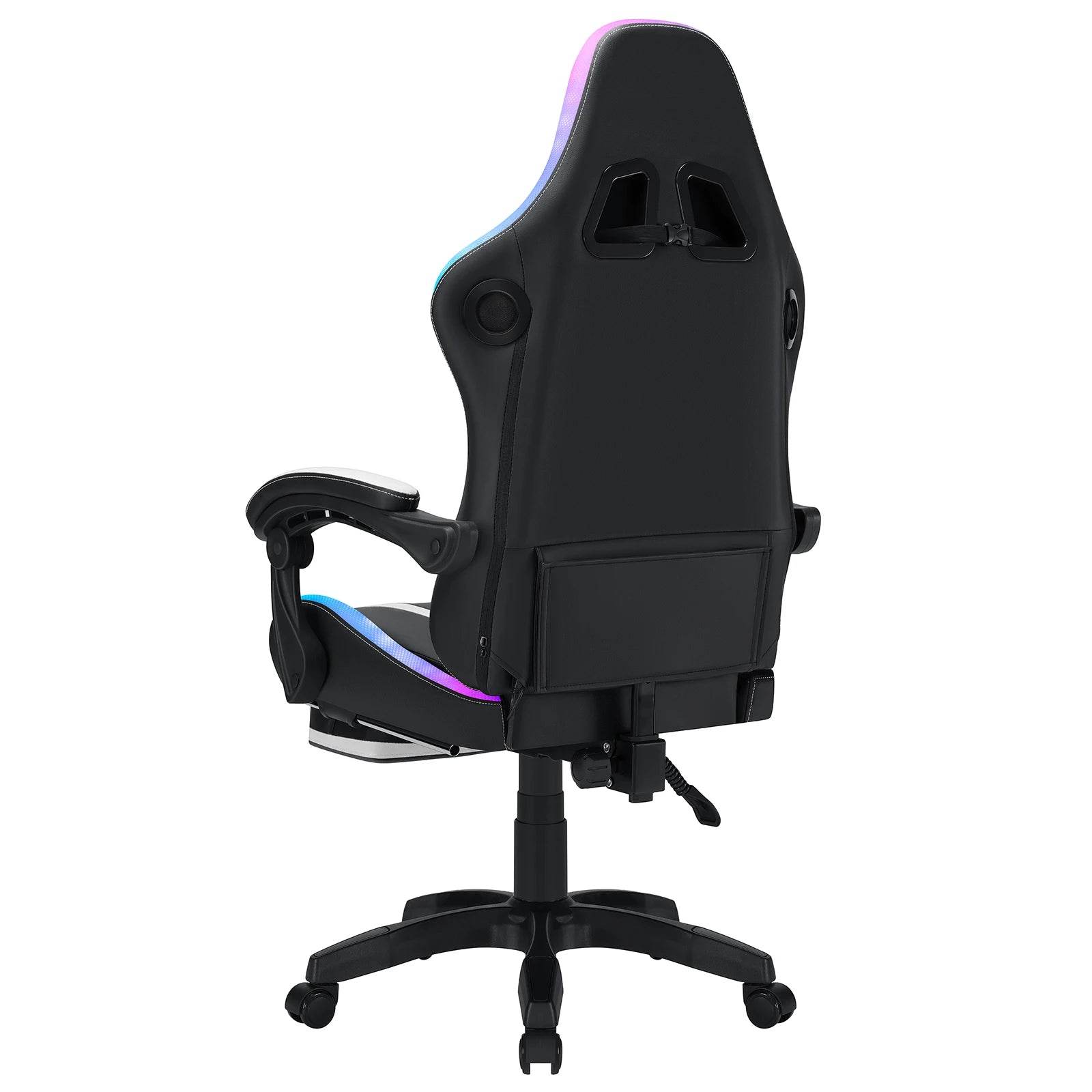 Ergonomic RGB Massage Gaming Chair w/ bluetooth Speakers Footrest Office Chair - MarvelouStoree