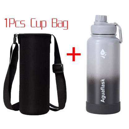 32OZ Large Capacity Thermo Bottle 1000ML Stainless Steel Thermal Thermo Water Portable Vacuum Mug Thermos Insulated Cup Tumbler