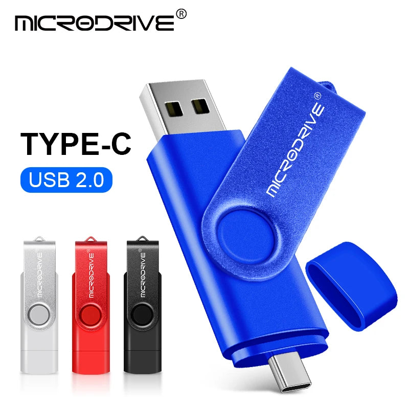 Multifunctional OTG 2 IN 1 type-c USB Flash Drive pendrive 128GB cle usb флэш-накопител stick 32/64 GB Pen Drive for phone