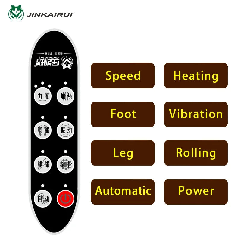 JinKaiRui Household Electric Foot Massager Circulation Massage Airbags Heat Leg Machine Massj Reflexology Health Care Massage