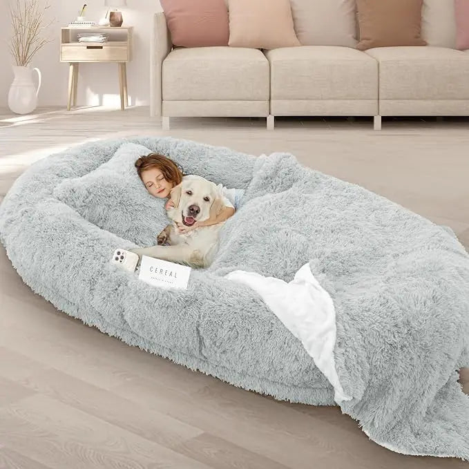 71''x45''x12'' Size Fits Adult and Pet Washable Giant People Dog Bed 10 CM Thick Memory Foam Large Oversize Dog Bed