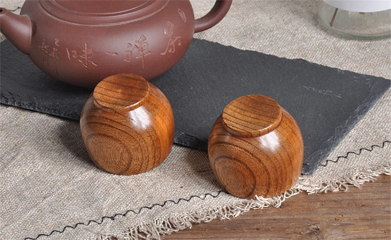 Wooden Big Belly Cups Handmade Natural Spruce Wood Cups Beer Tea Coffee Milk Water Cup Kitchen Bar Drinkware for Kitchen