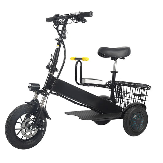 3 Wheel Electric Scooter Tricycle Foldable Motor Travel Adult Three Wheel Mobility Disabled Electric Handicappled Scooter