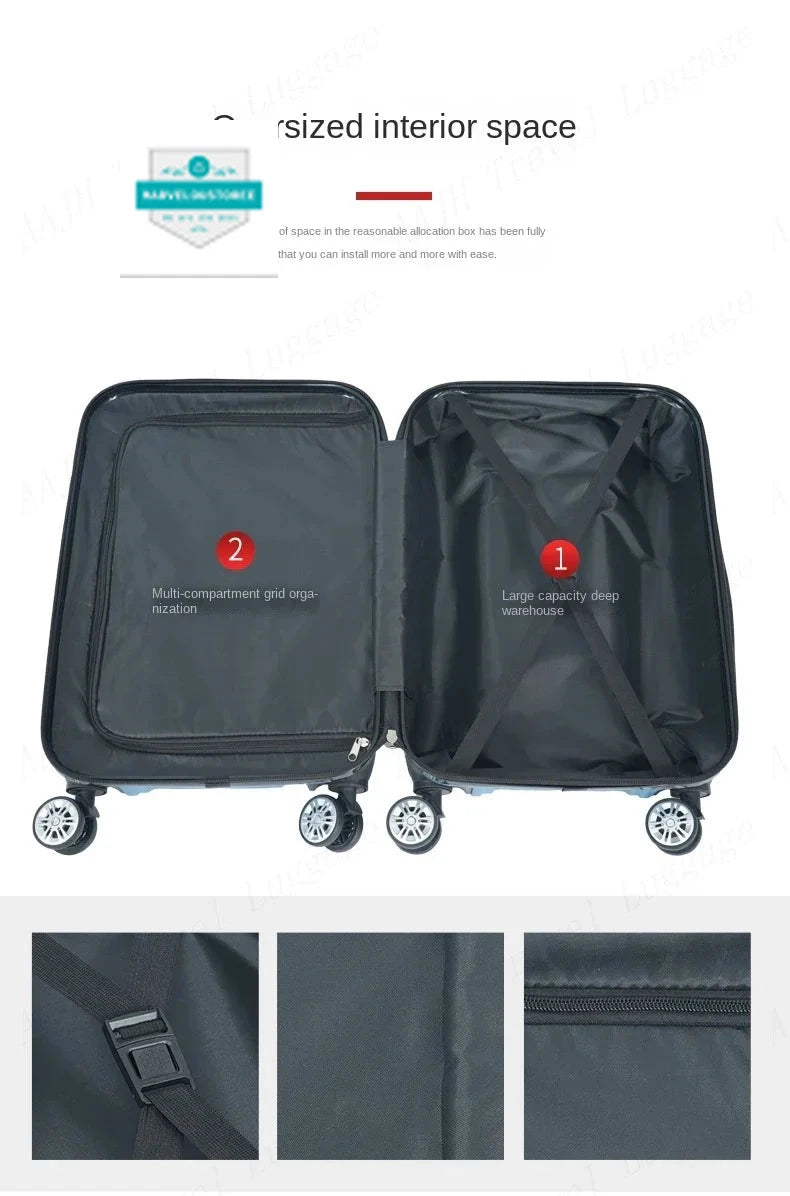 Luggage sets 4 piece 14/20/24/28 inch suitcase password trolley case male and female luggage travel bags suitcase trip cabin